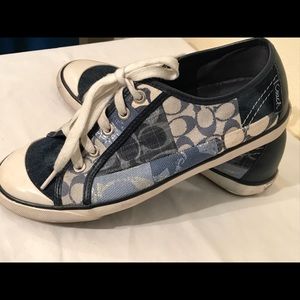 Coach, blue and white sneakers